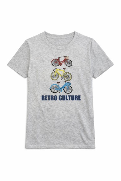 CAMISETA MANGA CORTA CUELLO REDONDO BORDADO 3 BICICLETAS TY-L39084