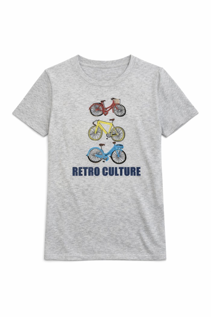 CAMISETA MANGA CORTA CUELLO REDONDO BORDADO 3 BICICLETAS TY-L39084