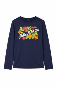 CAMISETA MANGA LARGA CUELLO REDONDO BORDADO TY-L39063