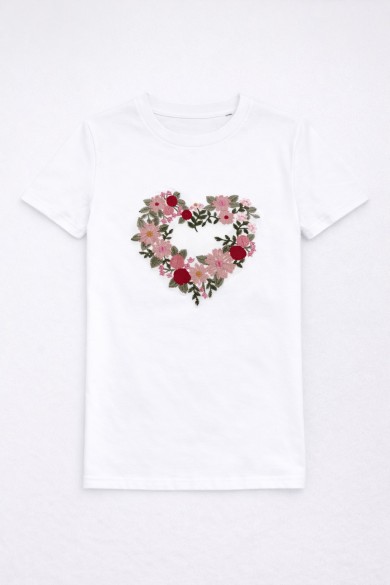CAMISETSA MANGA CORTA CUELLO REDONDO BORDADO TY-K1727