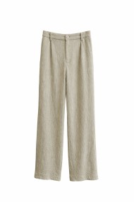 PANTALÓN LARGO DE RAYÓN TEXTURIZADO CORTE RECTO  KAKI FBZMA1522