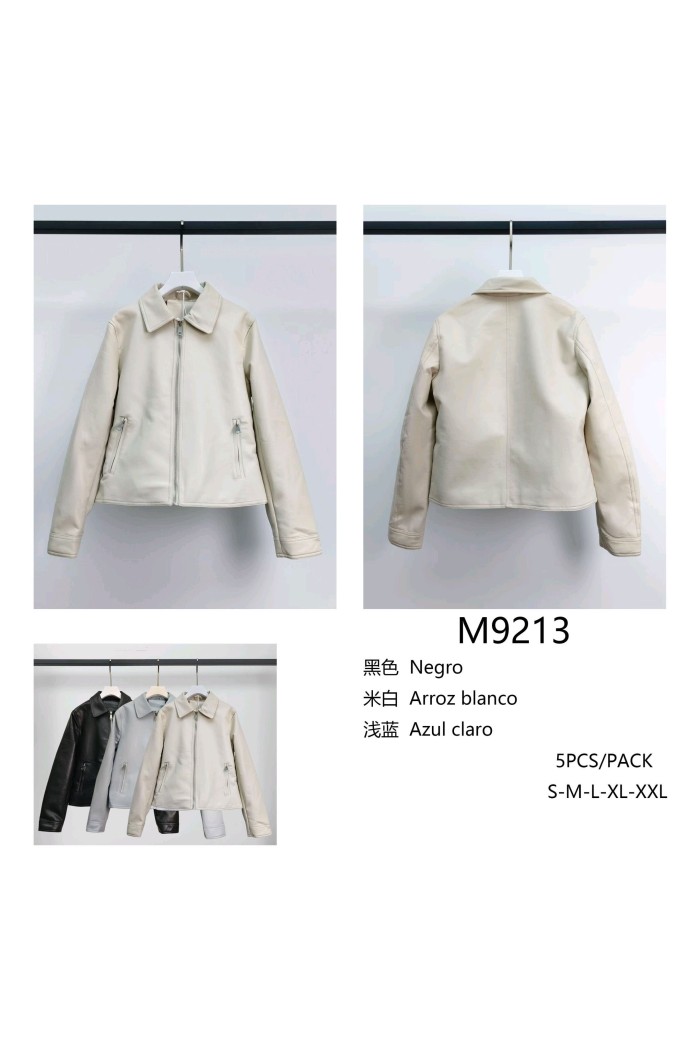 CHAQUETA CORTA DE POLIPIEL CON CREMALLERA TY-M9213
