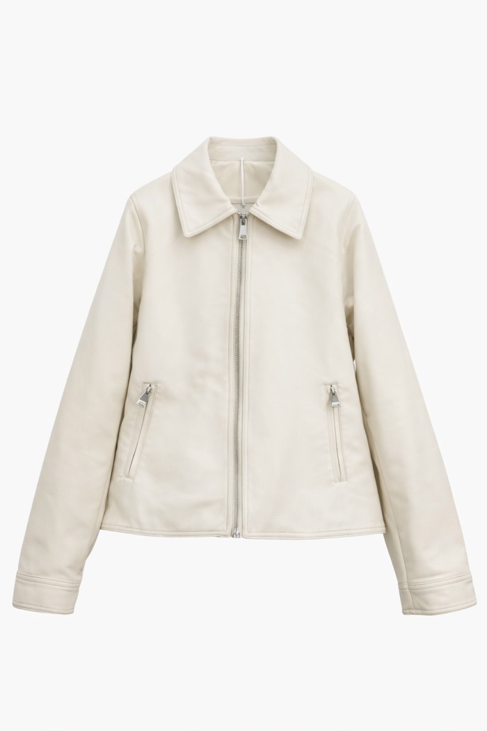 CHAQUETA CORTA DE POLIPIEL CON CREMALLERA TY-M9213
