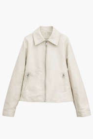 CHAQUETA CORTA DE POLIPIEL CON CREMALLERA TY-M9213