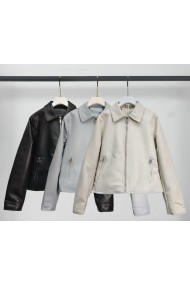 CHAQUETA CORTA DE POLIPIEL CON CREMALLERA TY-M9213