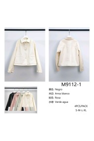 CHAQUETA CORTA DE POLIPIEL CON BOTONES TY-M9112