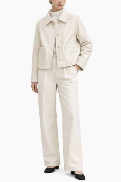 CHAQUETA CORTA DE POLIPIEL CON BOTONES TY-M9112