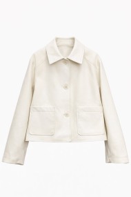 CHAQUETA CORTA DE POLIPIEL CON BOTONES TY-M9112