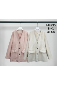 CHAQUETA DE POLIPIEL CUELLO PICO CON BOTONES TY-M9235
