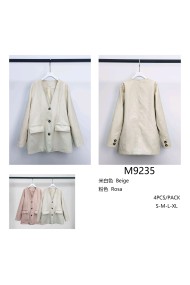 CHAQUETA DE POLIPIEL CUELLO PICO CON BOTONES TY-M9235