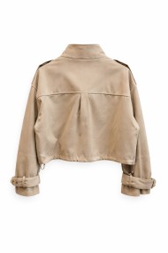 CHAQUETA CORTA ESTILO SAFARI CON BOLSILLOS FBZMA1259