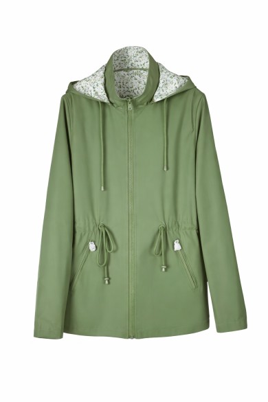 CHAQUETA FINA REVERSIBLE CORTAVIENTOS CON CAPUCHA Y CINTURA AJUSTABLE VARIOS COLORES TY-Z65005