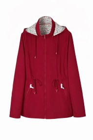 CHAQUETA FINA REVERSIBLE CORTAVIENTOS CON CAPUCHA Y CINTURA AJUSTABLE VARIOS COLORES TY-Z65005