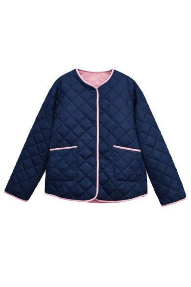 CHAQUETA ACOLCHADA MUJER REVERSIBLE MANGA LARGA LIGERA TY-M9278
