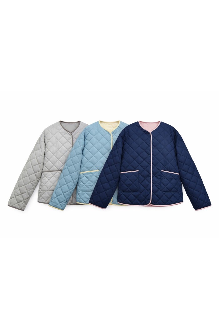 CHAQUETA ACOLCHADA MUJER REVERSIBLE MANGA LARGA LIGERA TY-M9278