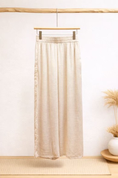 PANTALÓN MUJER PALAZZO CINTURA ELÁSTICA TEJIDO LIGERO VARIOS COLORES FBZMR22472