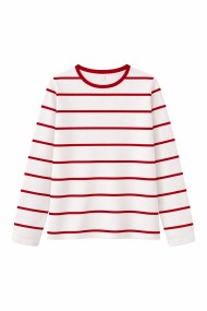 CAMISETA MUJER DE RAYAS MANGA LARGA CUELLO REDONDO ESTILO CASUAL TY-K1827