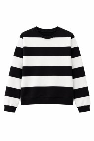 SUDADERA MUJER DE RAYAS MANGA LARGA CUELLO REDONDO ESTILO CASUAL TY-K1808