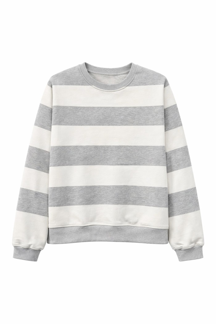 SUDADERA MUJER DE RAYAS MANGA LARGA CUELLO REDONDO ESTILO CASUAL TY-K1808