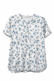 CAMISETA FLORAL DE MANGA CORTA CON BOTONES DECORATIVOS TY-L39090
