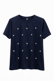 CAMISETA DE MANGA CORTA CON BORDADOS MINI TY-L39092