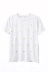 CAMISETA DE MANGA CORTA CON BORDADOS MINI TY-L39092