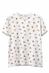 CAMISETA CASUAL DE MANGA CORTA CON ESTAMPADO DE OSITOS TY-L39095