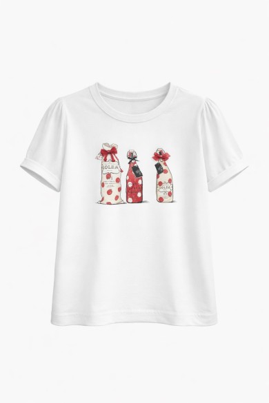 CAMISETA ESTAMPADA BOTELLAS DULCES ESTILO VINTAGE MANGA CORTA CUELLO REDONDO CASUAL PRIMAVERA VERANO TY-K1858
