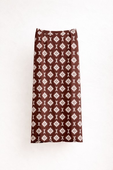 FALDA LARGA ESTAMPADO ÉTNICO FBZMR22410B