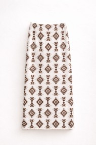 FALDA LARGA MUJER ESTAMPADO ÉTNICO CORTE RECTO ESTILO BOHO VERANO FBZMR22409B