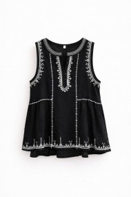 BLUSA SIN MANGAS BORDADO ÉTNICO FBZMR22237