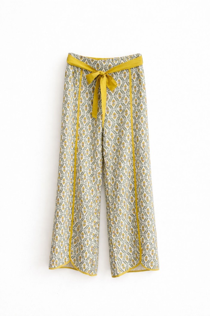 PANTALÓN ANCHO LAZO CINTURA VERANO FBZMR22408B