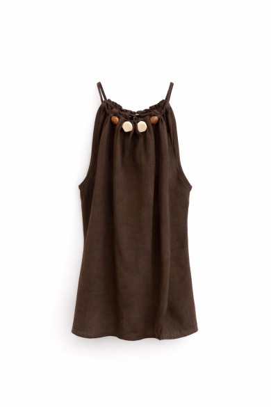 TOP DE TIRANTES SUELTO CON DETALLE DECORATIVO VARIOS COLORES ESTILO NATURAL VERANO FBZMR22461