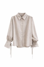 BLUSA RAYAS MANGA ABULLONADA CON LAZOS LATERALES FBZMR21987AB