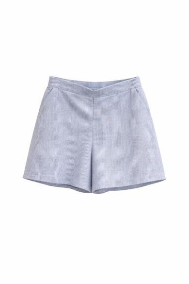 SHORT DE RAYAS TIRO MEDIO CORTE RECTO VERANO FBZMR21986AB