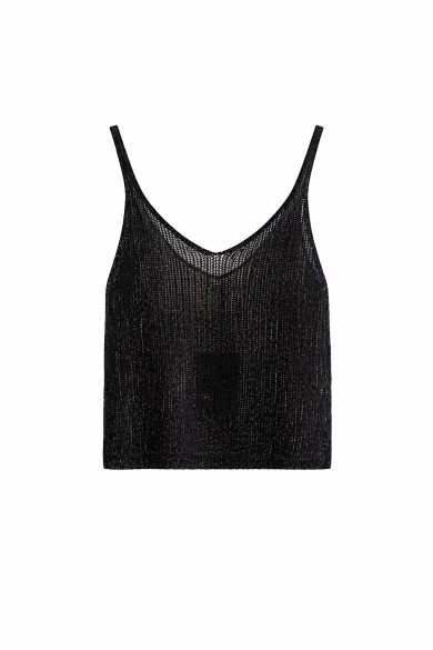 TOP BRILLO TIRANTES FINOS ESCOTE PICO FIESTA FBZMT9595