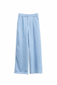 PANTALÓN PALAZZO DE TIRO ALTO COLOR AZUL CLARO CORTE AMPLIO ELEGANTE MUJER FBZMR22292