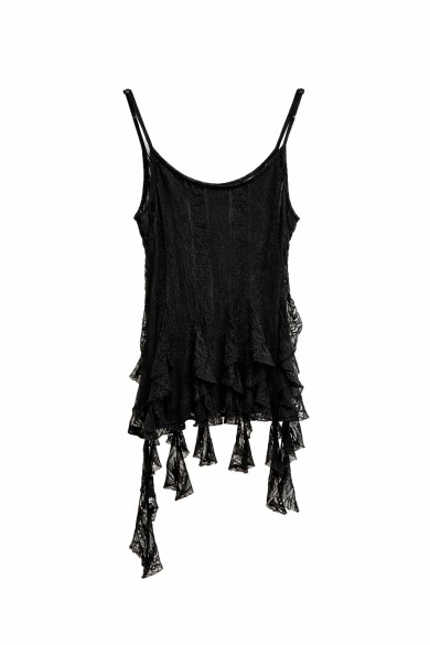 CONJUNTO TOP DE TIRANTES CON VOLANTES PANTALÓN RECTO FLUIDO VARIOS COLORES VERANO MUJER FBZMA1652AB