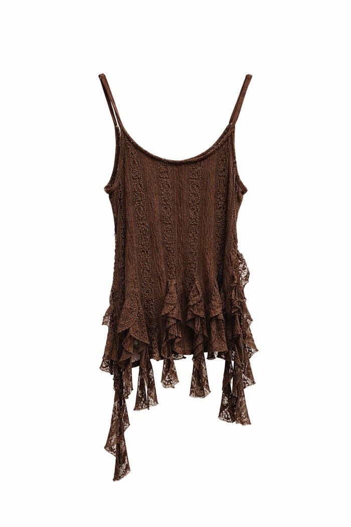 CONJUNTO TOP DE TIRANTES CON VOLANTES PANTALÓN RECTO FLUIDO VARIOS COLORES VERANO MUJER FBZMA1651AB