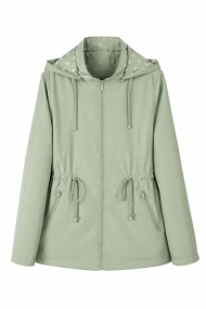 CHAQUETA CON CAPUCHA CREMALLERA CINTURA AJUSTABLE BOLSILLOS VARIOS COLORES TY-Z65031