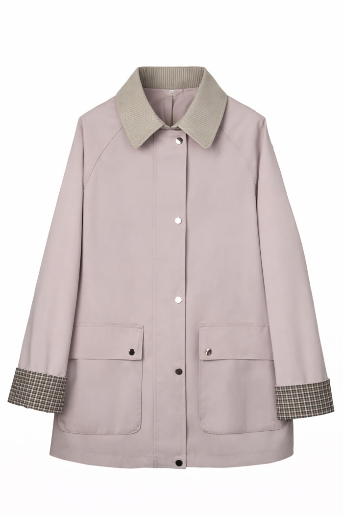CHAQUETA CORTA CON BOTONES CUELLO EN CONTRASTE BOLSILLOS VARIOS COLORES TY-Z68056