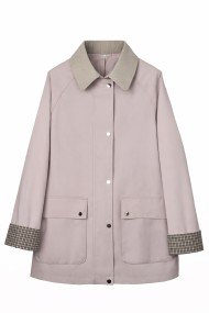 CHAQUETA CORTA CON BOTONES CUELLO EN CONTRASTE BOLSILLOS VARIOS COLORES TY-Z68056