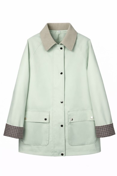 CHAQUETA CORTA CON BOTONES CUELLO EN CONTRASTE BOLSILLOS VARIOS COLORES TY-Z68056