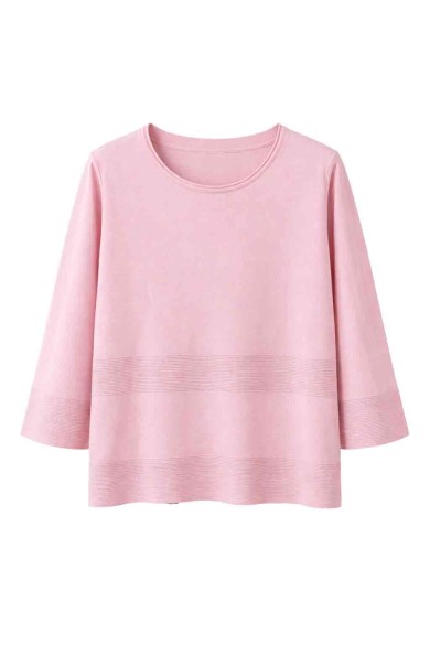 JERSEY DE PUNTO CUELLO REDONDO MANGA 3/4 VARIOS COLORES HBS-CH6397