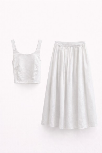 FALDA MIDI EVASÉ ESTILO MINIMAL VARIOS COLORES FALDA FBZMA1628B