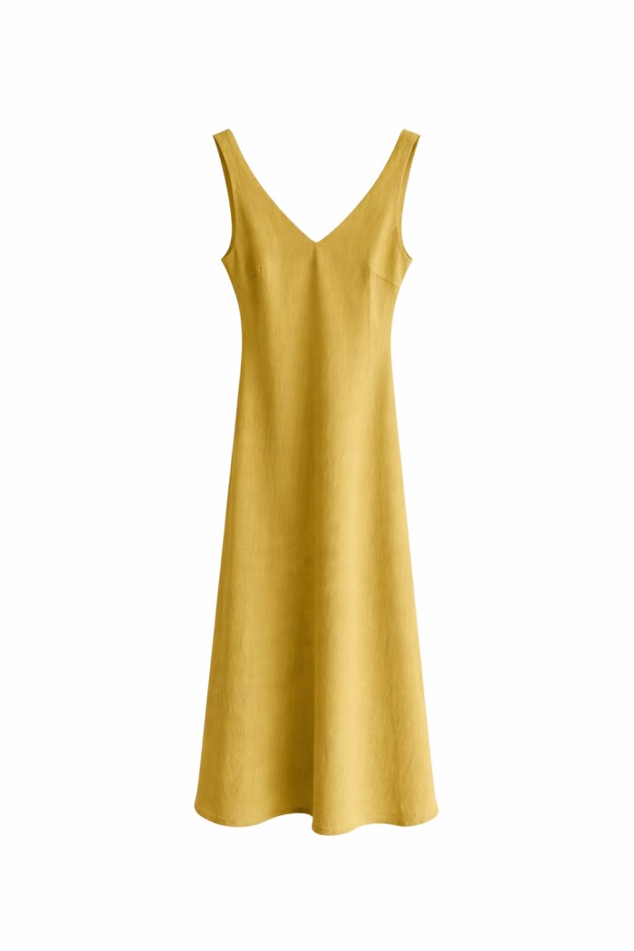 VESTIDO MIDI LISO DE TIRANTES CORTE RECTO FBZMR22437