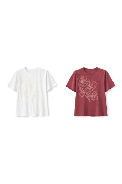 CAMISETA ESTAMPADO FLORAL MANGA CORTA CUELLO REDONDO DD-1D2110