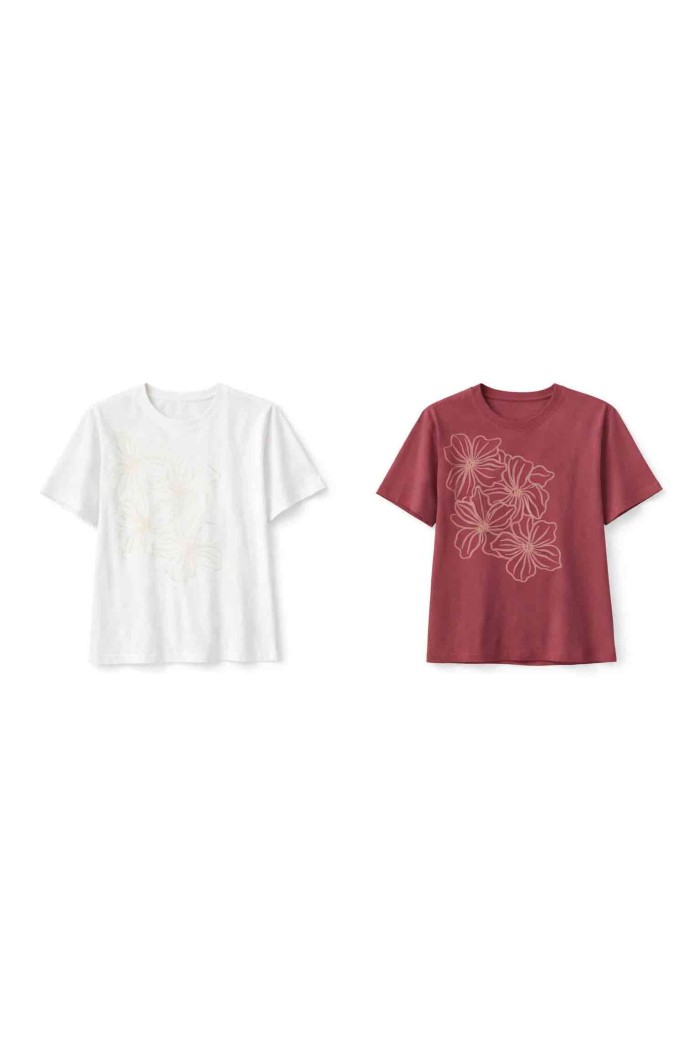 CAMISETA ESTAMPADO FLORAL MANGA CORTA CUELLO REDONDO DD-1D2110