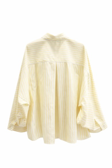 CAMISA OVERSIZE DE RAYAS MANGA AMPLIA COLOR AMARILLA FBZHY-2601