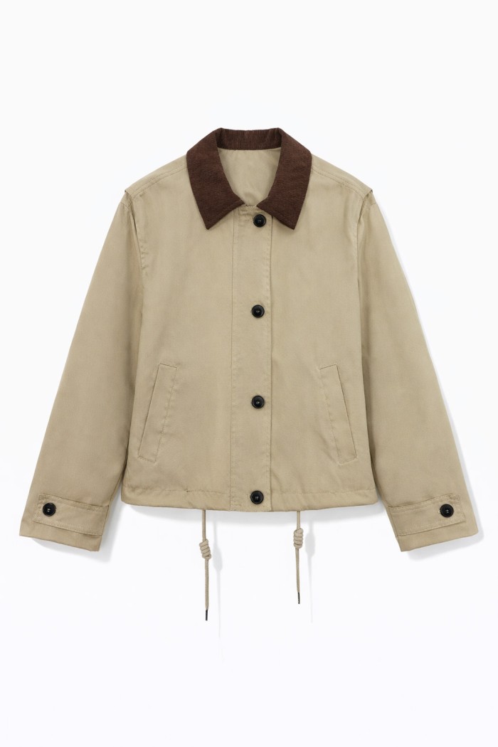 CHAQUETA CORTAS DE ESTILO CASUAL CON CUELLO EN CONTRASTE TY-M9295